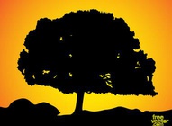 Silhouette Hill Tree