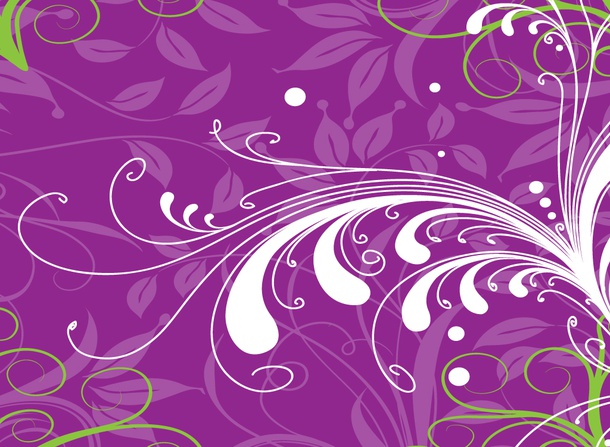 Purple Floral Vector Backdrop