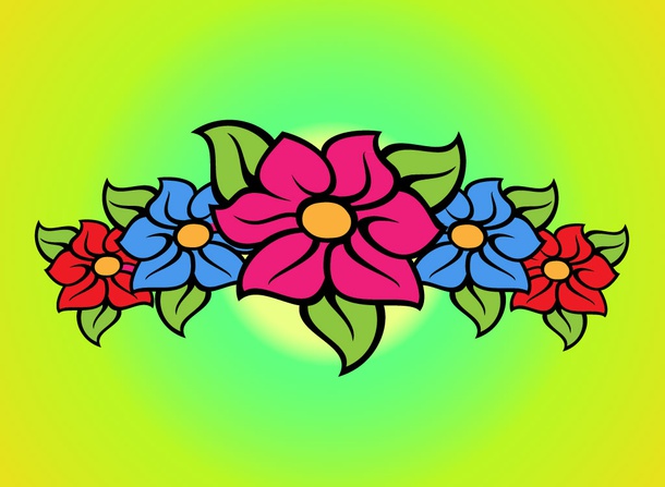 Floral Band Vector