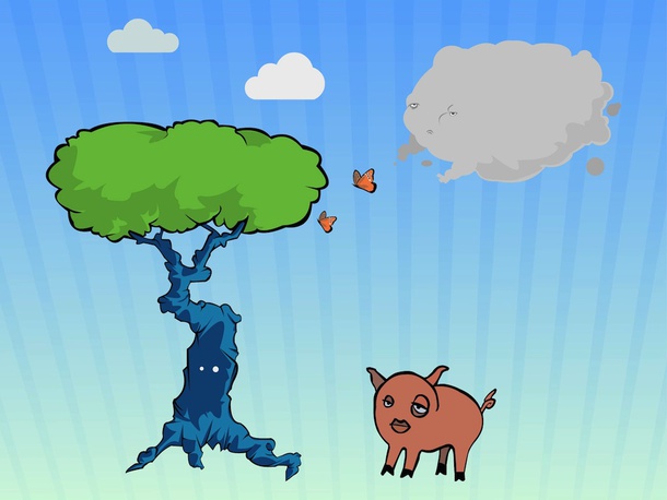 Pig In Forest