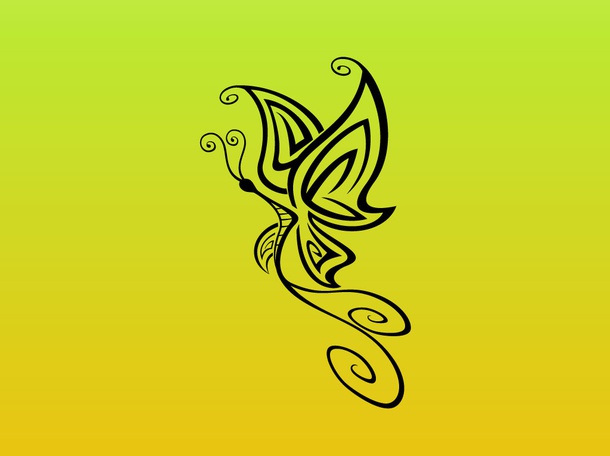 Tribal Butterfly Graphic