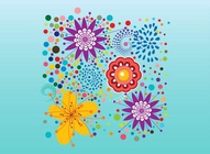 Colorful Flowers Vector Design