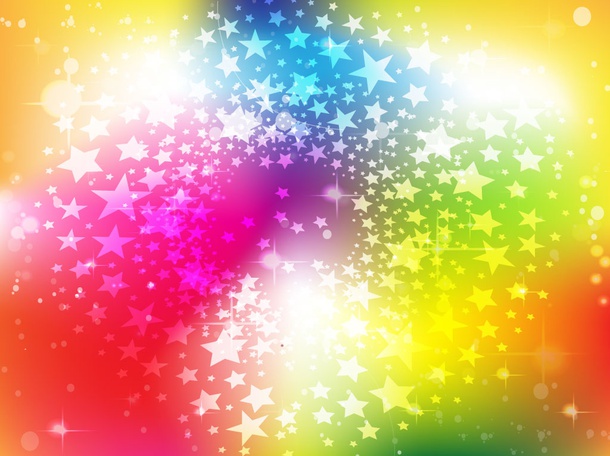 Colorful Background With Stars