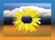 Surrealist Sunflower Landscape