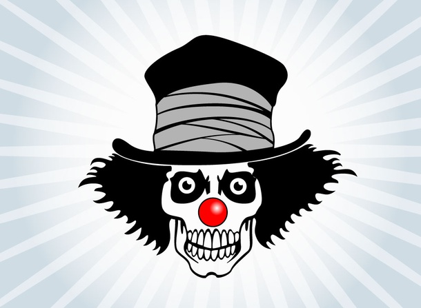 Clown Skull Cartoon