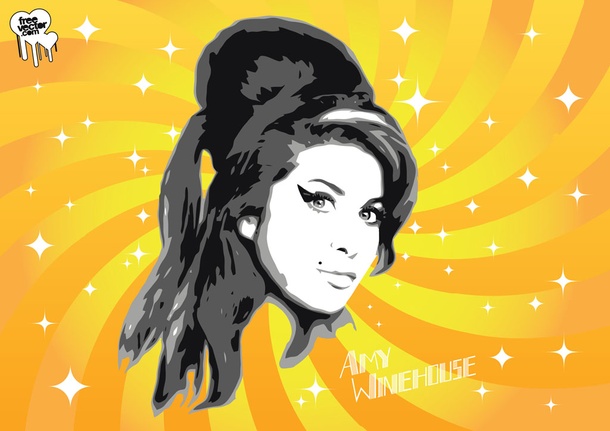 Amy Winehouse Portrait Vector