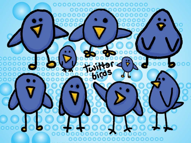 Cartoon Twitter Birds