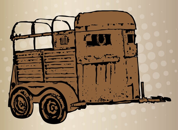 Horse Trailer Illustration