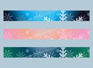 Snow Banners Vector