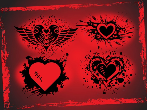 Grunge Heart Designs