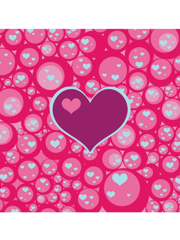 Bubble Hearts Pattern