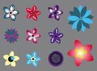 Cute Flowers Vectors