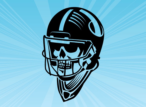 American Football Skull Logo