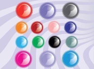 Glossy Sun Buttons