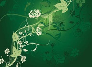 Green Flowers Vector