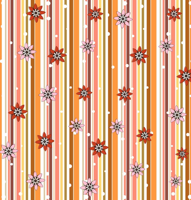 Striped Floral Background