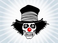 Clown Skull Cartoon