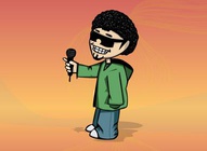 DJ Cartoon Character