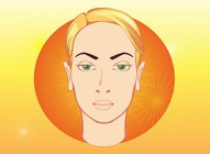 Blonde Woman Vector Head