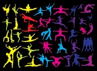 Colorful Dance SIlhouettes
