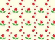 Red Spring Flowers Pattern