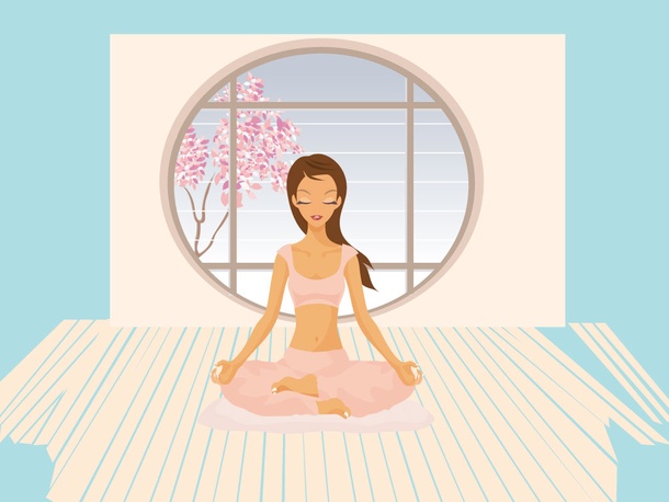 Yoga Girl Cartoon