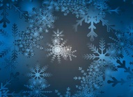 Blue Snow Flake Backdrop