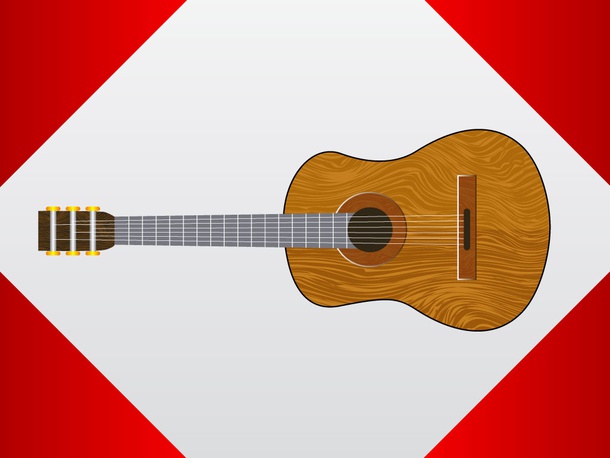 Acoustic Guitar Illustration