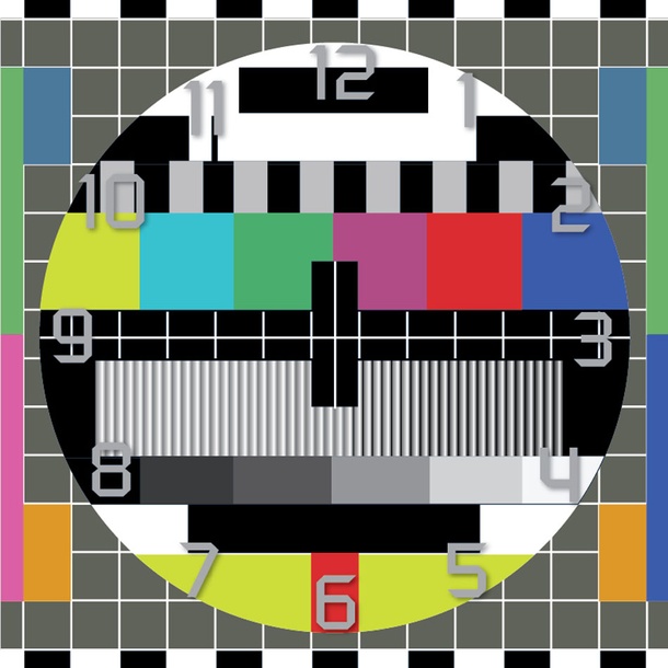 TV Test Signal Clock Face