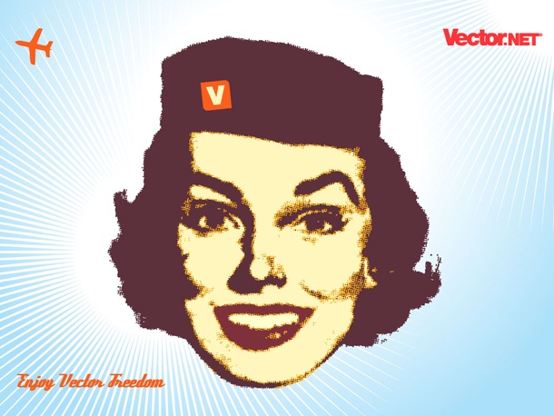 Retro Hostess Pinup