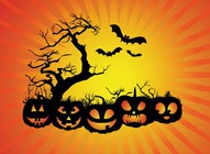 Halloween Scene Vector