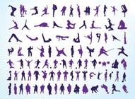 Athletic People Silhouettes