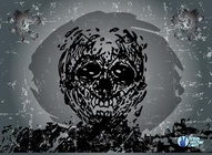 Grunge Skull Illustration