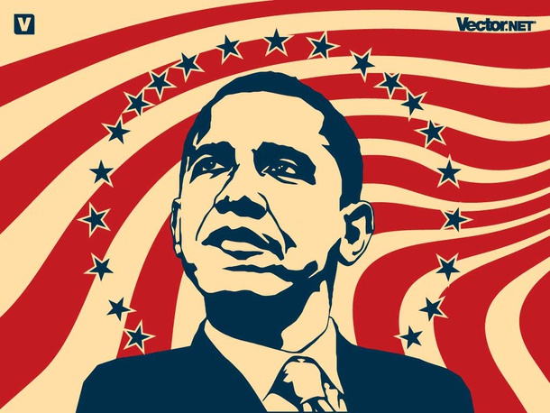 Obama Stars and Stripes