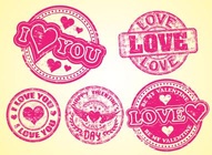 Aged Love Stamps