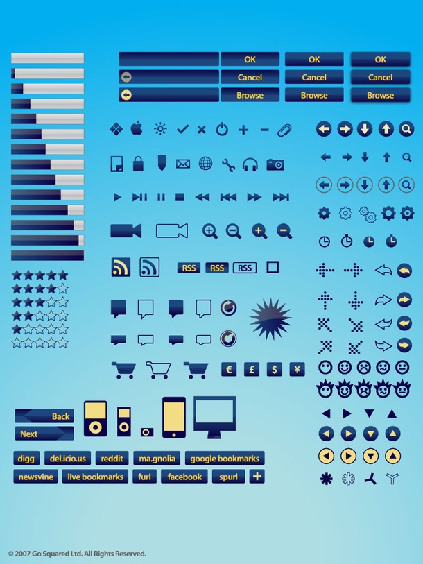 Internet Buttons Vector Set