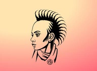 Mohawk Girl Vector