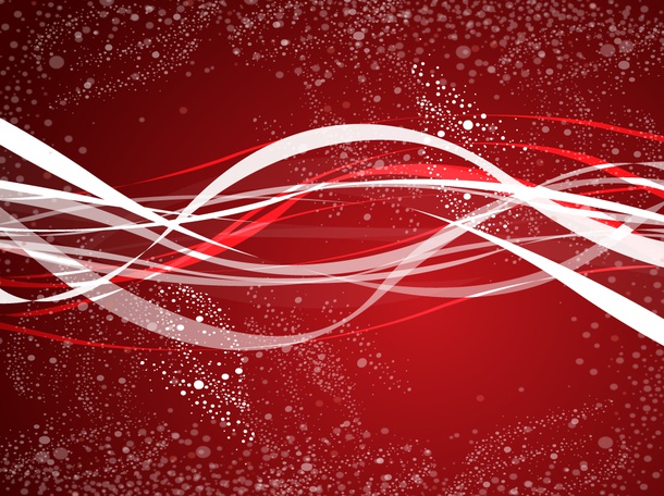 Red Dots Swirls Vector