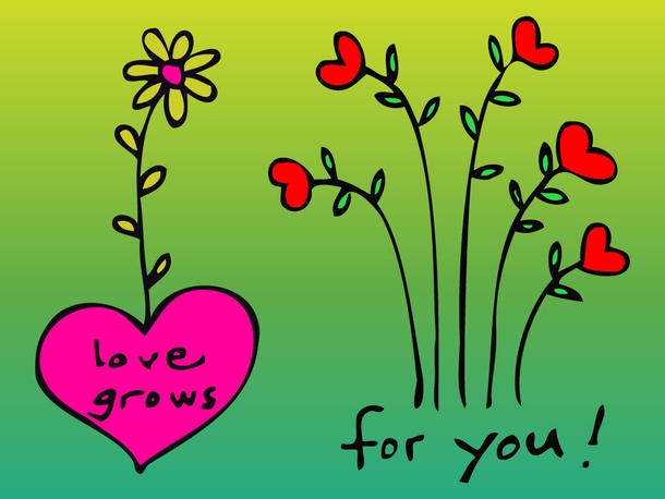 Love Grows Cartoon