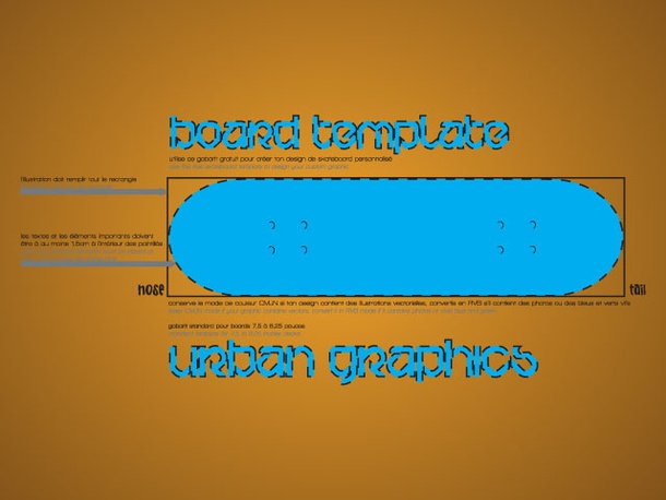 Skate Board Deck Template