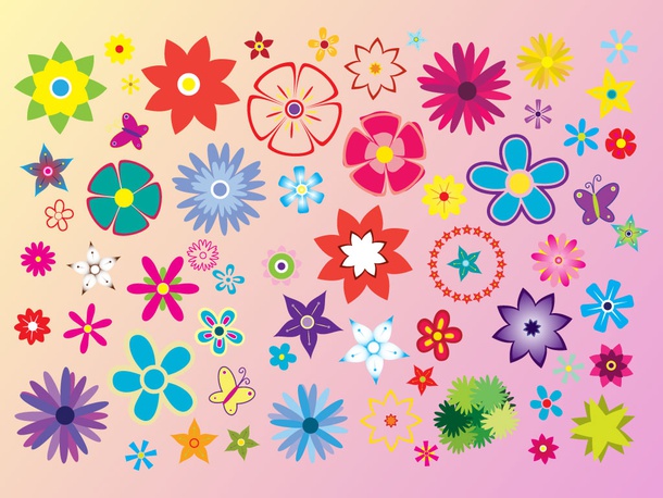 Flower Vector Elements