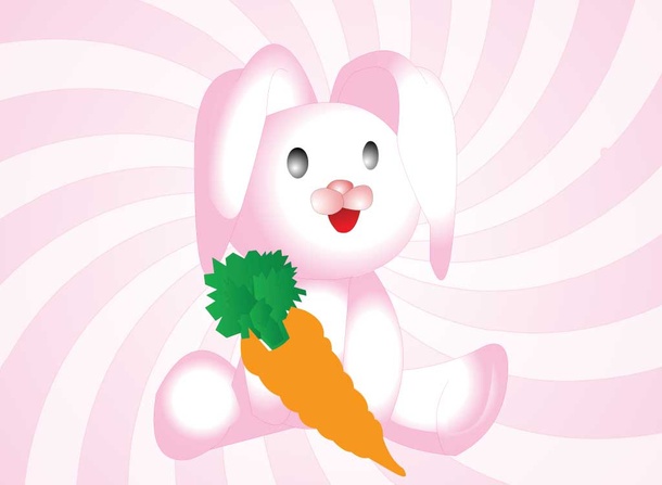 Pink Bunny Cartoon