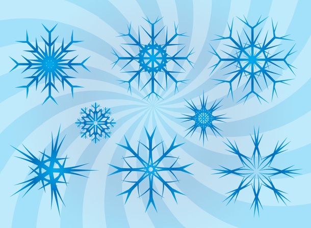 Swirling Snow Flakes