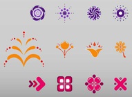 Abstract Flower Icons