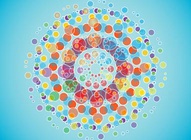 Colorful Radiating Circles