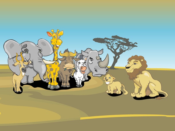 African Animals Cartoons