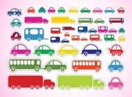 Car Bus Truck Vectors