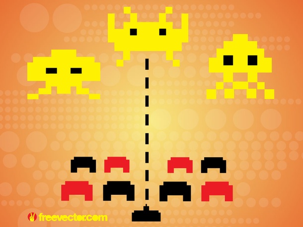 space invaders clipart - photo #9