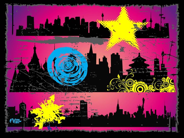 Grunge City Vector