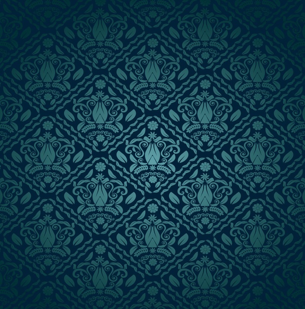 Blue Ornate Vector Pattern